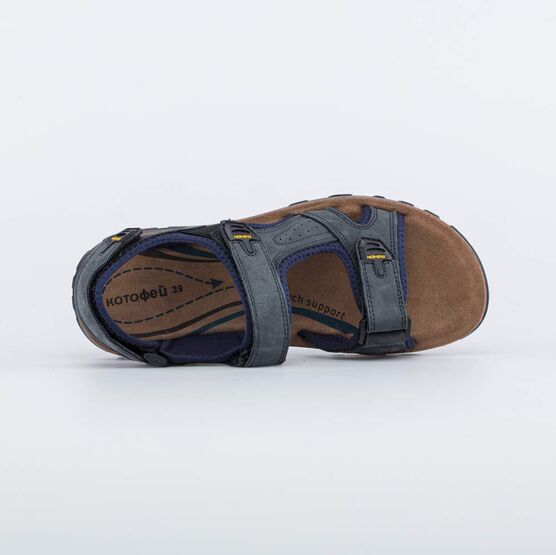 722028-72 Сандалии из натурального нубука для мальчика для мальчики светло-синий фото №4
