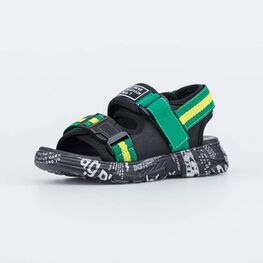 624019-22 Сандалии для мальчики чер-зел