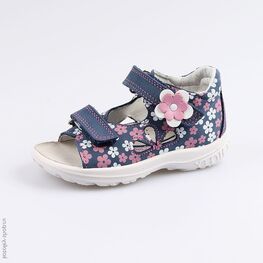 122075-25 Босоножки для девочки син-роз