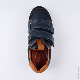 432145-22 Полуботинки для мальчики син-кор фото №4