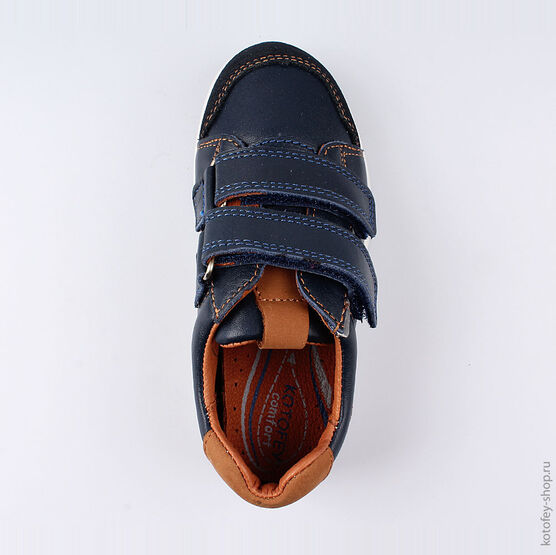 432145-22 Полуботинки для мальчики син-кор фото №4