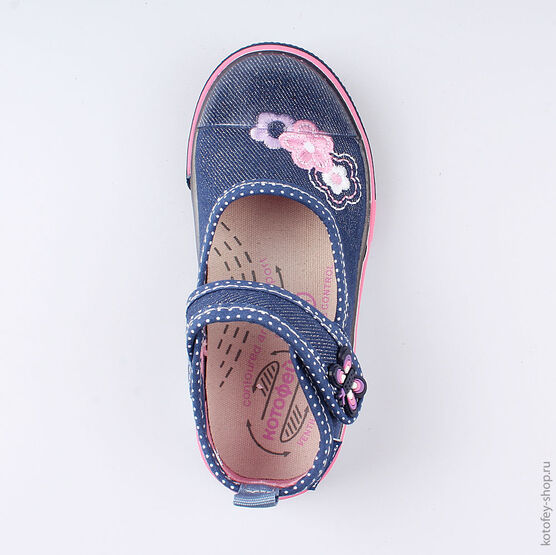 331110-13 Кеды для девочки светло-синий фото №4