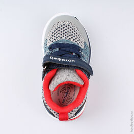 144100-71 Кроссовки с LED-подсветкой на подошве для мальчики сер-син фото №4