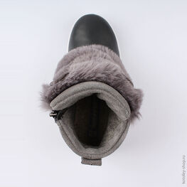 462101-32 Сапожки для девочки серый фото №4