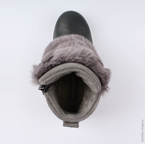 462101-32 Сапожки для девочки серый фото №4