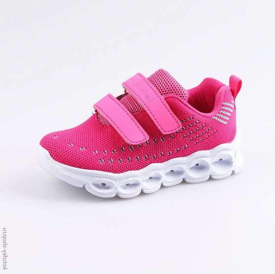 344233-71 Кроссовки с LED-подсветкой на подошве для девочки фуксия