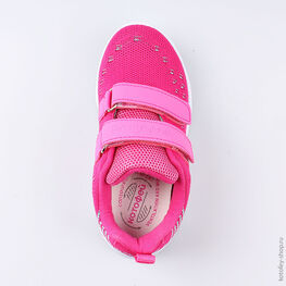 344233-71 Кроссовки с LED-подсветкой на подошве для девочки фуксия фото №4