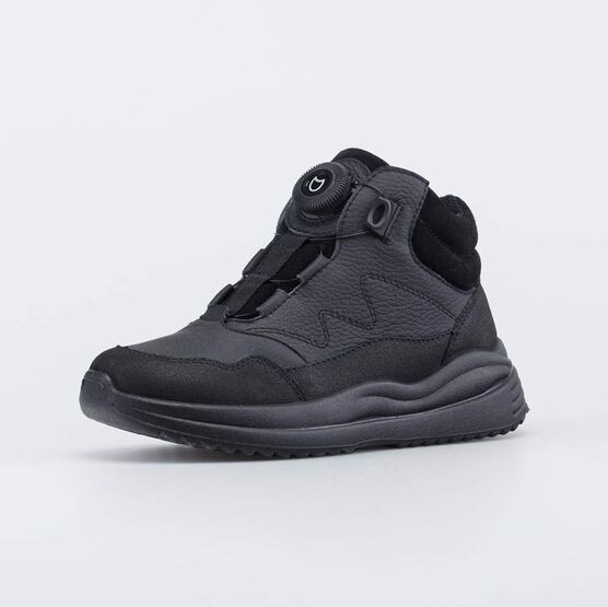 452136-32 Кожаные ботинки с системой быстрой шнуровки для мальчики черный