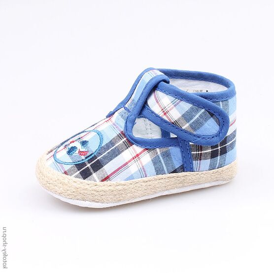 001058-11 Пинетки для мальчики син-бел