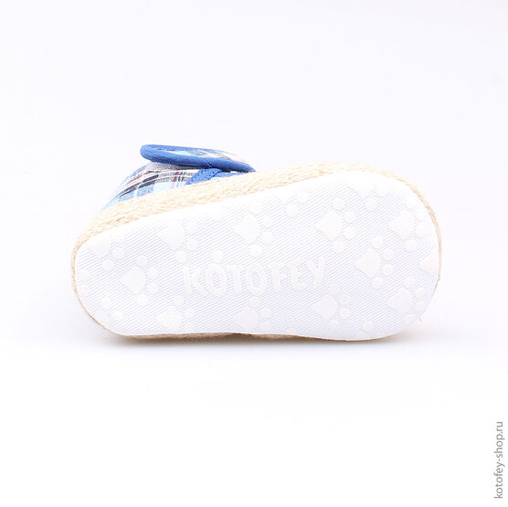 001058-11 Пинетки для мальчики син-бел фото №3