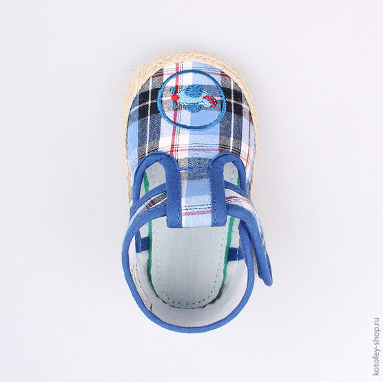 001058-11 Пинетки для мальчики син-бел фото №4