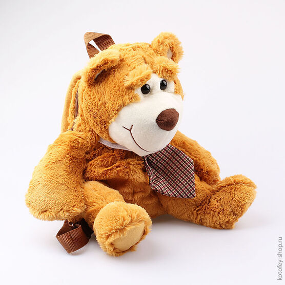 02003071-00 Плюшевый рюкзак Мишка для универсальные коричневый