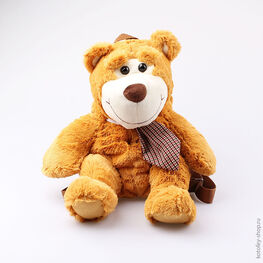 02003071-00 Плюшевый рюкзак Мишка для универсальные коричневый фото №2