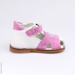 022073-22 Туфли летние для девочки бел-фук фото №2