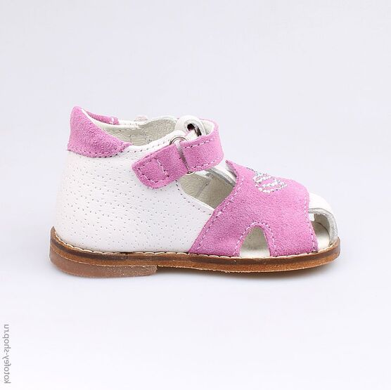 022073-22 Туфли летние для девочки бел-фук фото №2