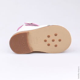 022073-22 Туфли летние для девочки бел-фук фото №3