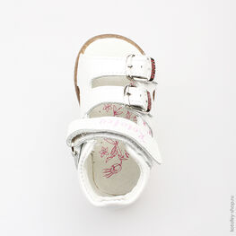 022075-21 Туфли летние для девочки белый фото №4