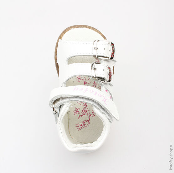 022075-21 Туфли летние для девочки белый фото №4