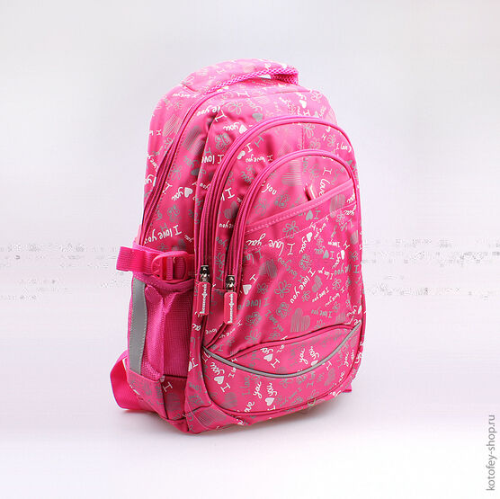 02804044-20 Рюкзак для девочки роз-сер