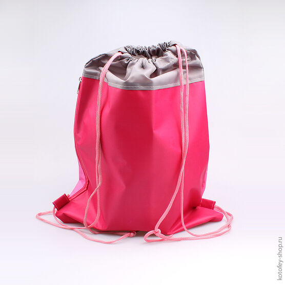 02808025-22 Мешок для сменной обуви для девочки фуксия фото №3