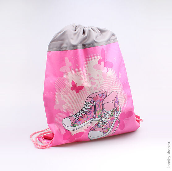02808025-22 Мешок для сменной обуви для девочки фуксия