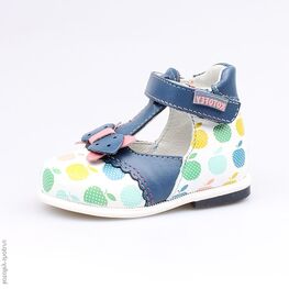 032080-22 Туфли для девочки син-бел-роз