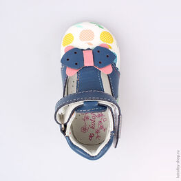 032080-22 Туфли для девочки син-бел-роз фото №4