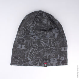 07711054-10 Шапка одинарная темно-серая для мальчики серый