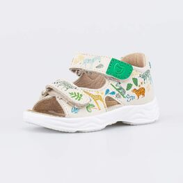 022167-21 Детские сандалии для мальчика Первые шаги для мальчики бежевый,разноцветный