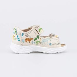 022167-21 Детские сандалии для мальчика Первые шаги для мальчики бежевый,разноцветный фото №2