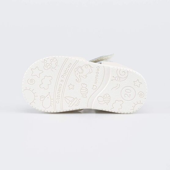 022169-21 Кожаные сандалии с бантиком Первые шаги для девочки бежевый фото №3