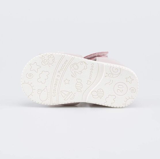 022169-22 Кожаные сандалии с бантиком Первые шаги для девочки розовый фото №3