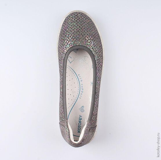 632270-21 Туфли для девочки серый фото №4