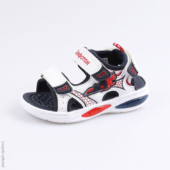 324023-13 Пляжная обувь с LED-подсветкой для мальчики бел-син