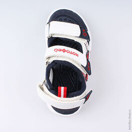 324023-13 Пляжная обувь с LED-подсветкой для мальчики бел-син фото №4