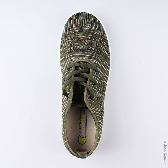 631096-18 Кеды для мальчики оливковый фото №4