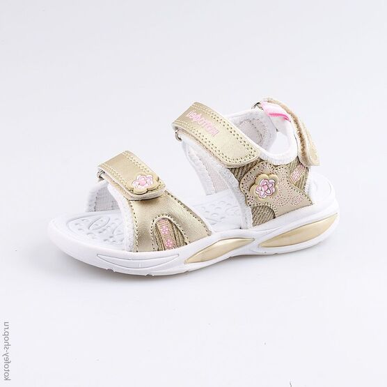 324016-12 Пляжная обувь с LED-подсветкой для девочки золотой