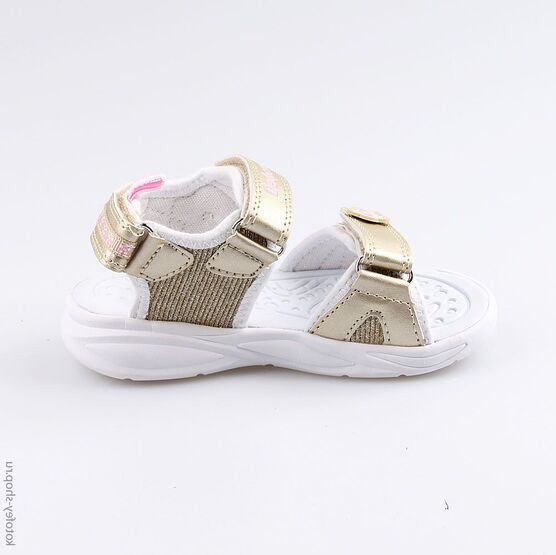 324016-12 Пляжная обувь с LED-подсветкой для девочки золотой фото №2