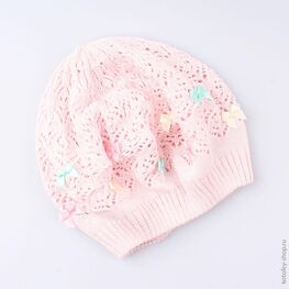07811090-40 Шапка летняя, 50% хлопок, розовая для девочки разноцветный