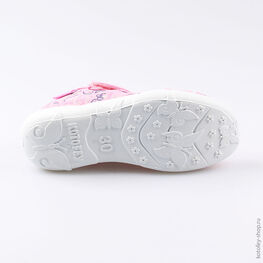 421050-11 Босоножки текстильные для девочки розовый фото №3