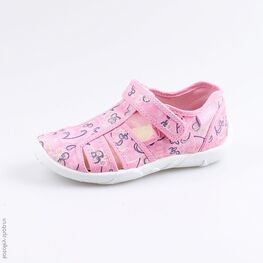 421050-11 Босоножки текстильные для девочки розовый