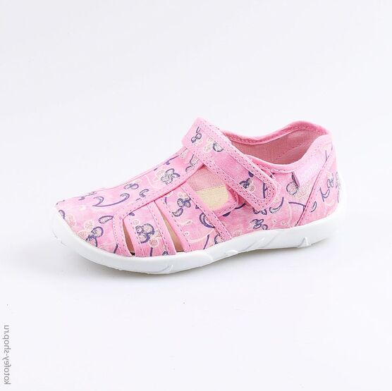 421050-11 Босоножки текстильные для девочки розовый