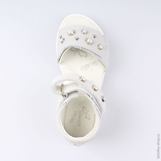 322076-21 Босоножки для девочки серебрист. фото №4