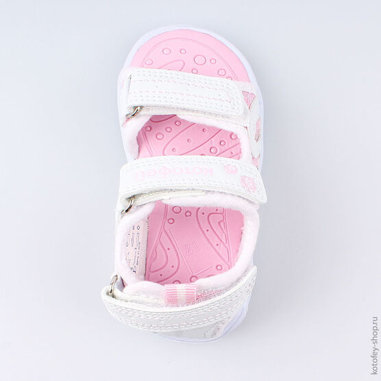 124002-12 Пляжная обувь с LED-подсветкой для девочки персиковый фото №4