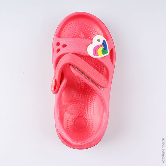 325089-01 Пляжная обувь для девочки коралл фото №4