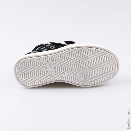 352208-22 Кожаные ботинки для девочки Звездная ночь для девочки черный фото №3