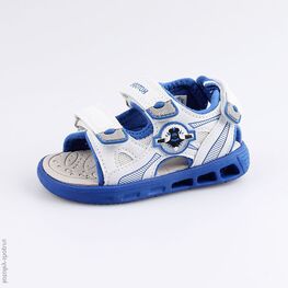 123010-13 Пляжная обувь с LED-подсветкой для мальчики бел-син