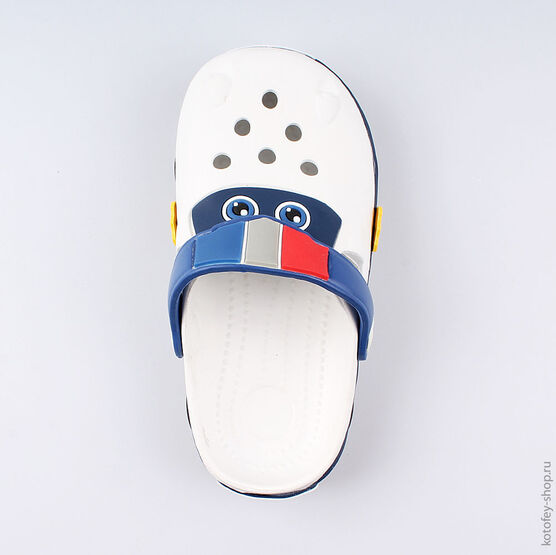 325067-04 Клоги пляжные для мальчики белый фото №4