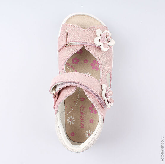 322049-25 Босоножки для девочки розовый фото №4
