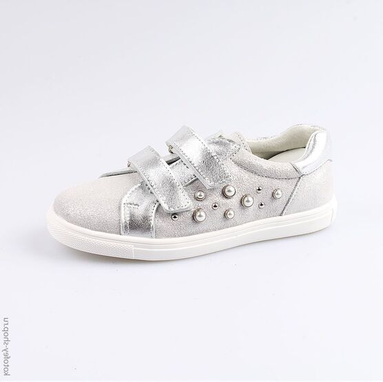 532196-22 Полуботинки для девочки серебрист.